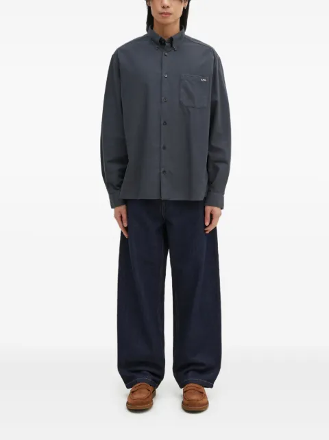 A.P.C. Mateo embroidered-pocket shirt