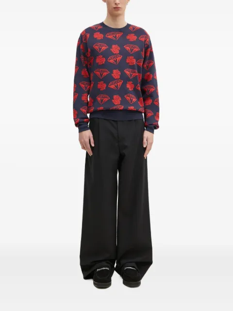Billionaire Boys Club diamond dollar-intarsia sweater