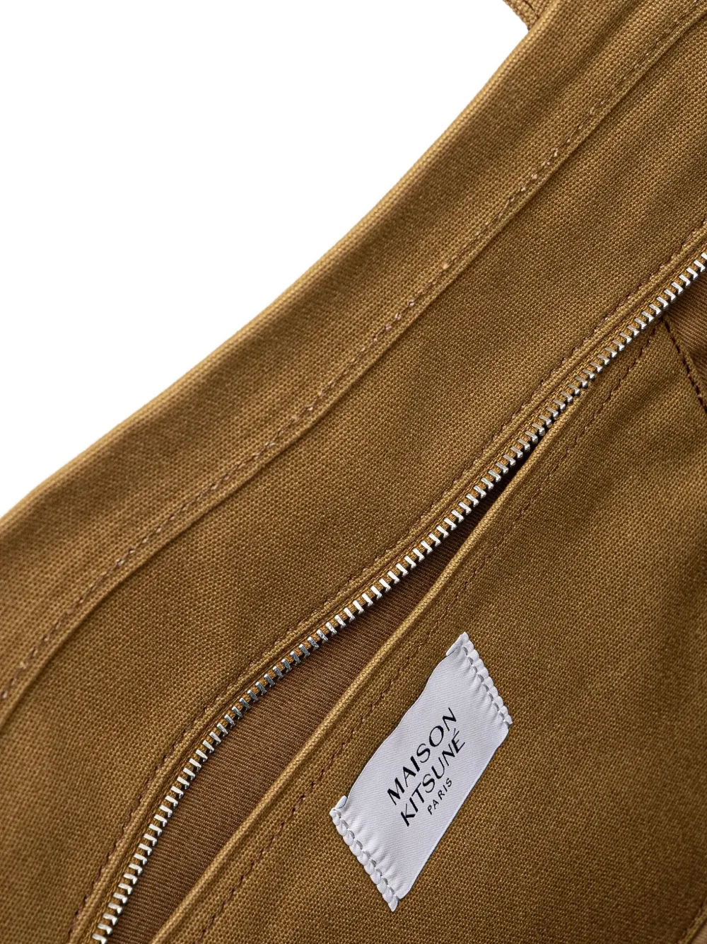 Maison Kitsuné Xl Fox Head Tote Bag In Brown