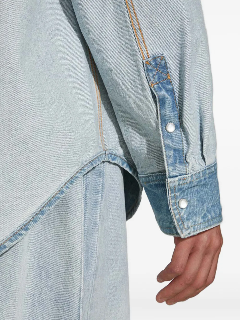 VETEMENTS inside-out denim shirt Blauw
