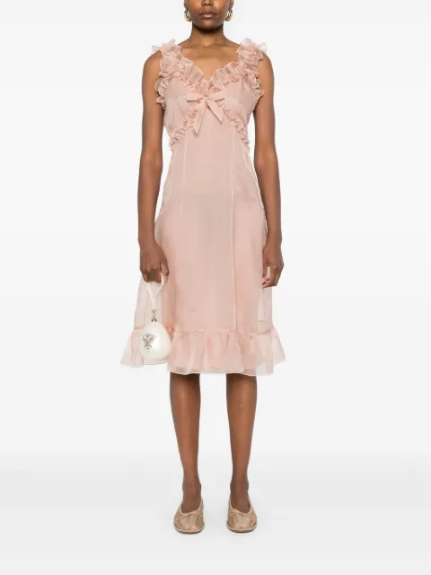 Alessandra Rich ruffle-detailed midi dress FABX4034F4315 - 1