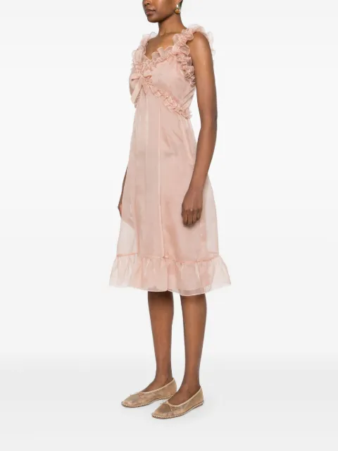Alessandra Rich ruffle-detailed midi dress FABX4034F4315 - 2
