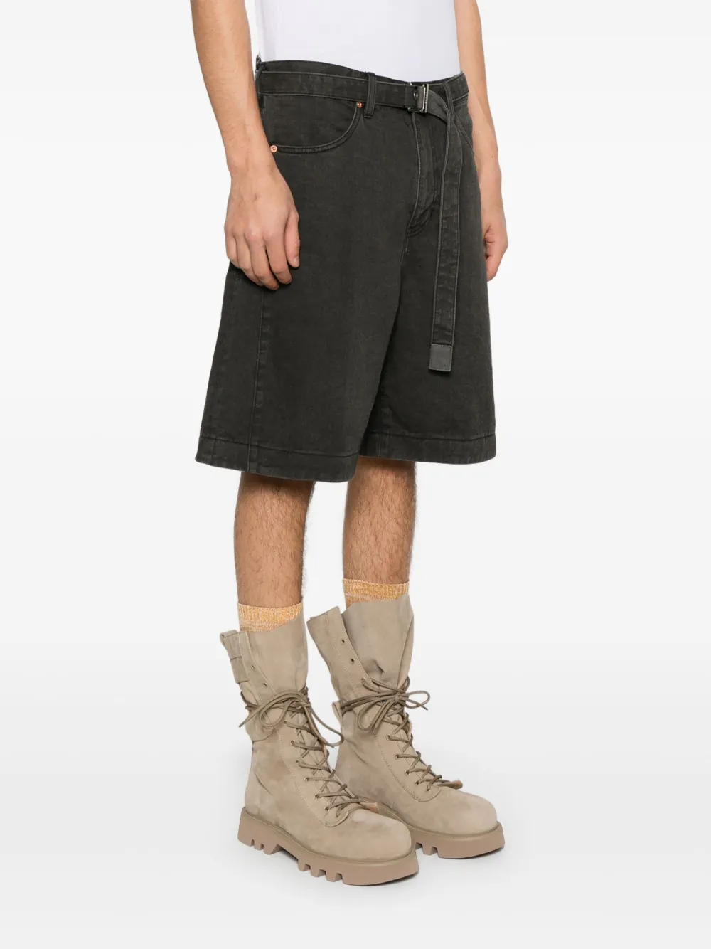 sacai Denim shorts Grijs