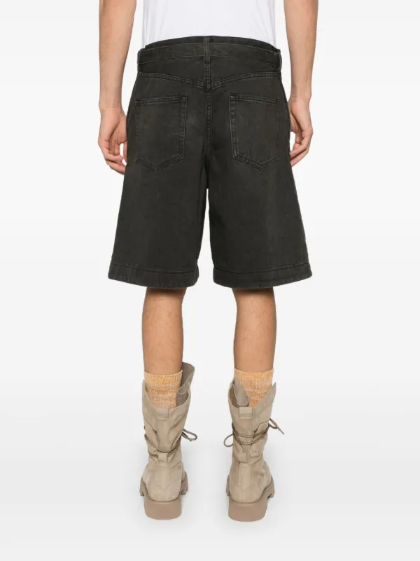 Sacai ベルテッド デニムショーツ | グレー | FARFETCH JP