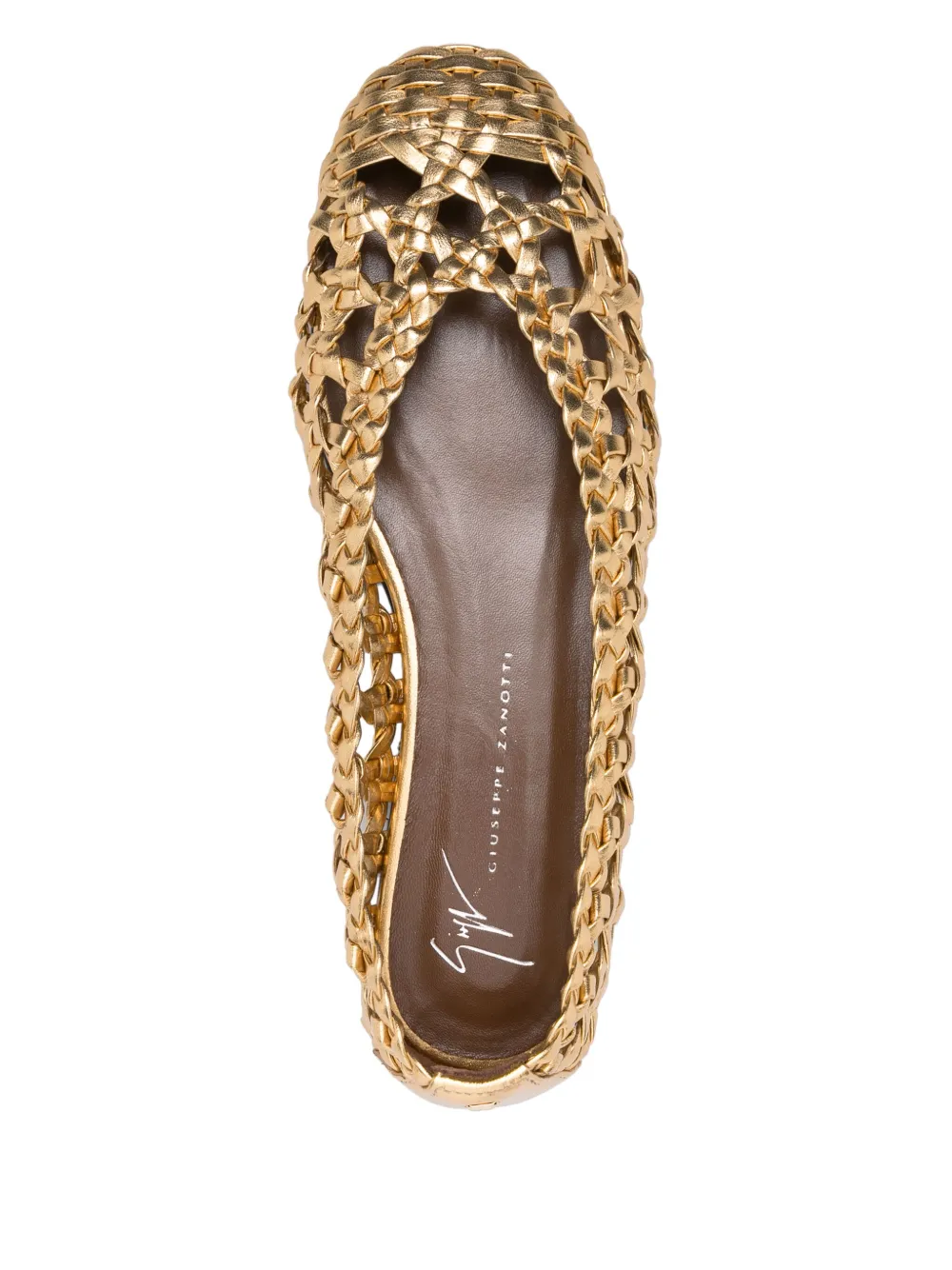 Giuseppe Zanotti Georgia ballet flats Gold