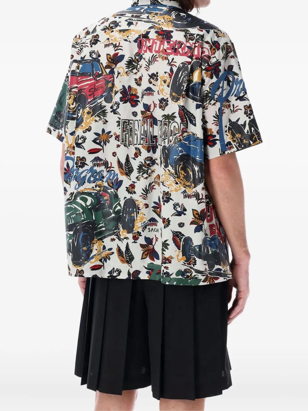 Sacai printed shirt - Wit