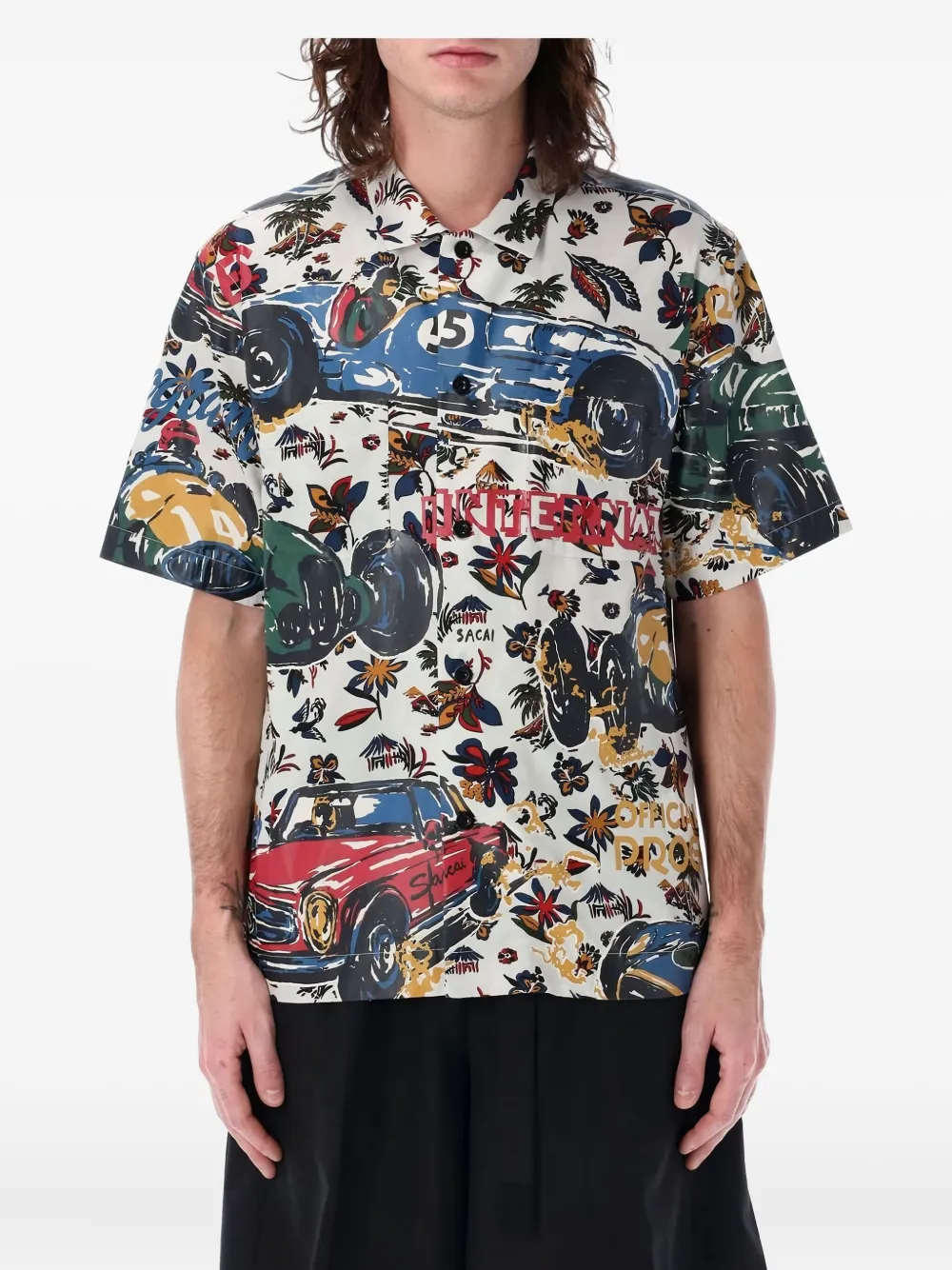 sacai chemise imprimée | blanc | Image 1