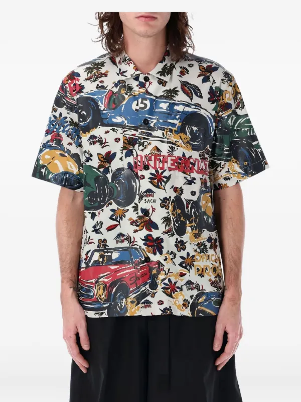 Sacai ホワイトシャツ sacai（サカイ）カジュアルシャツ 白 サイズ:1(S位) メンズ