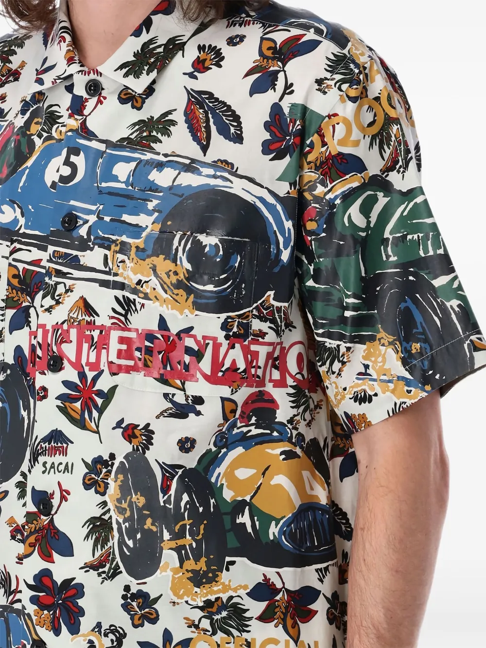 sacai Overhemd met print Wit