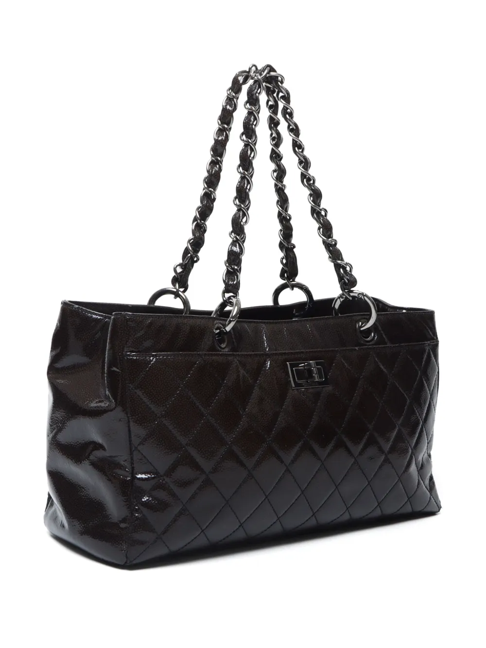 Pre-owned Chanel 2005 Mademoiselle Tote Bag In Black