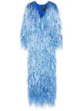 Loulou frinfed maxi dress - Blue
