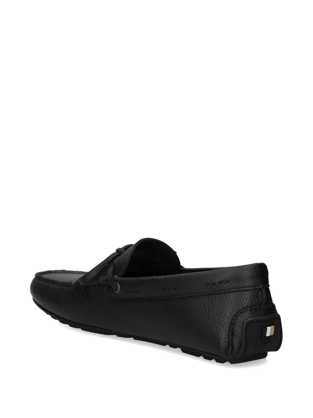 BOSS logo-em ed boat shoes Black