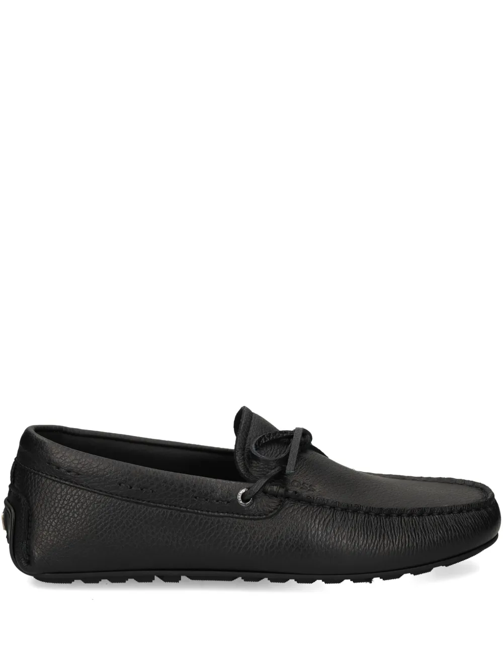 BOSS logo-em ed boat shoes Black