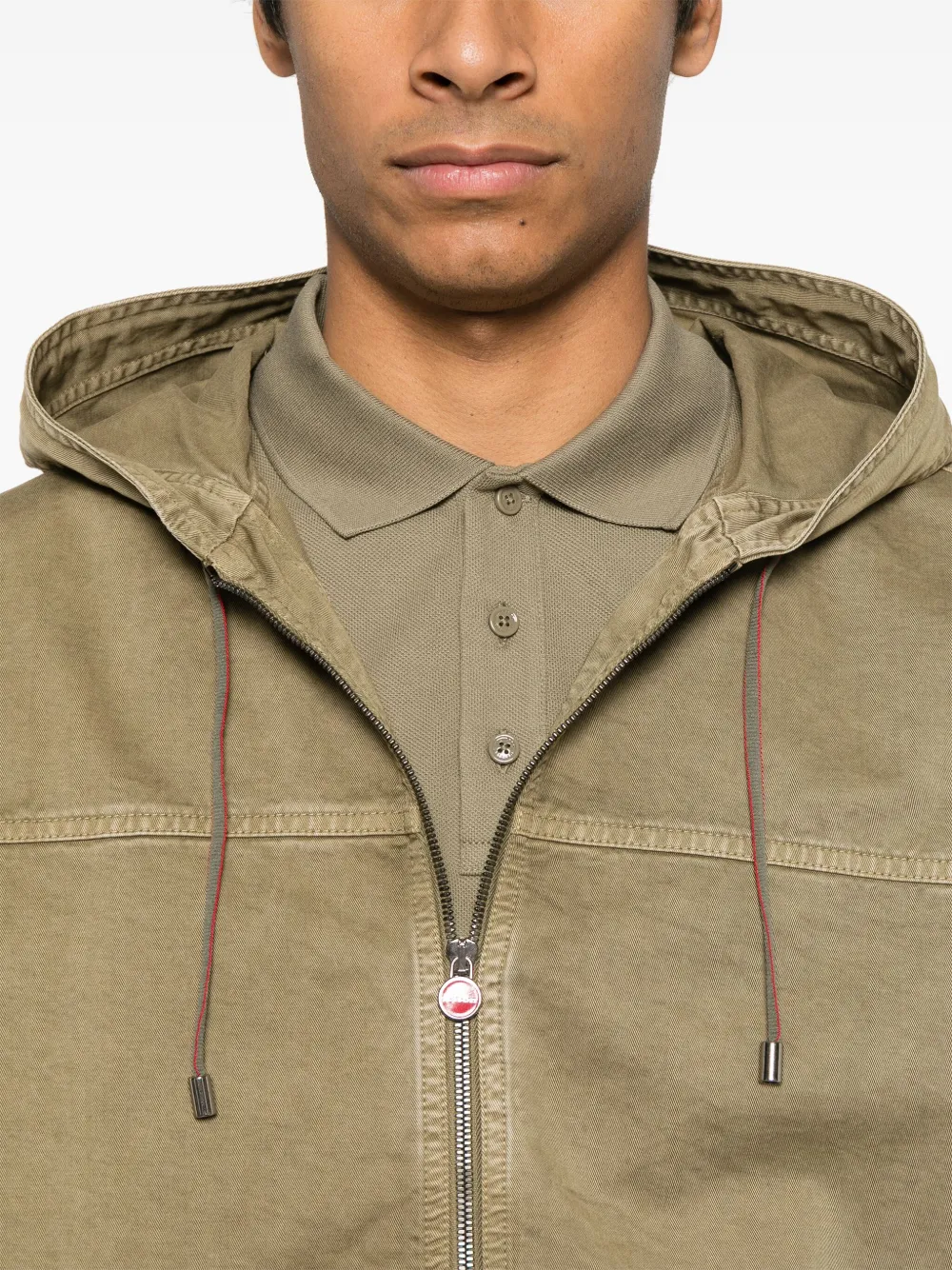 Kiton Jack met capuchon Groen