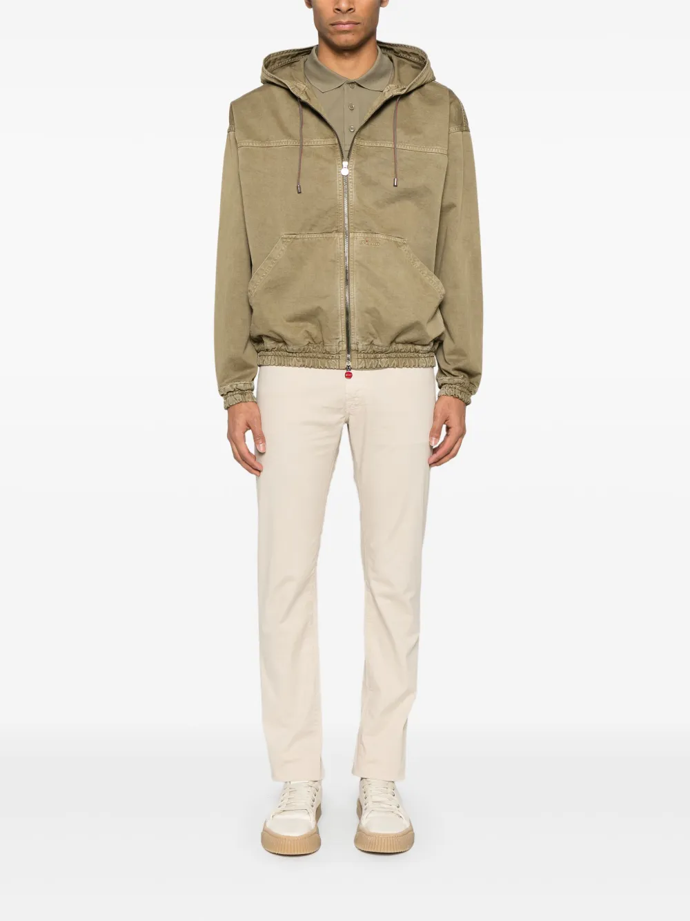 Kiton Jack met capuchon - Groen