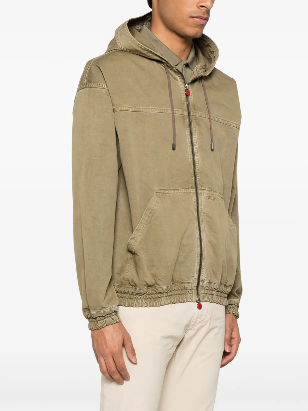 Kiton Jack met capuchon Groen