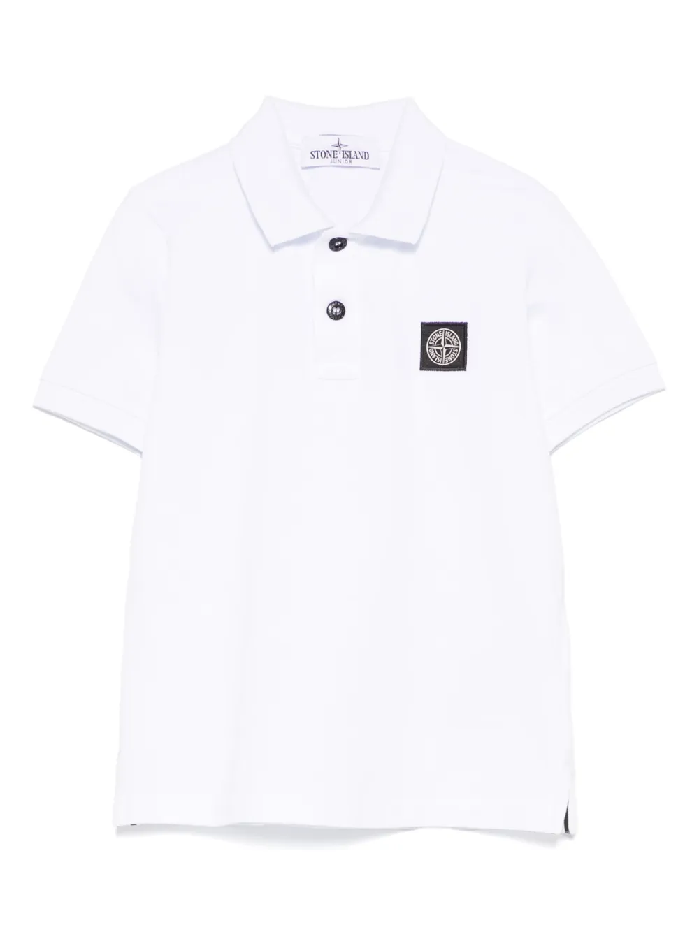 Stone Island Junior Poloshirt met Compass-logopatch Wit