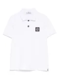 Stone Island Junior Compass-badge polo shirt - White