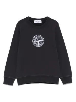 Stone Island Junior コンパスパッチ スウェットシャツ | ブルー