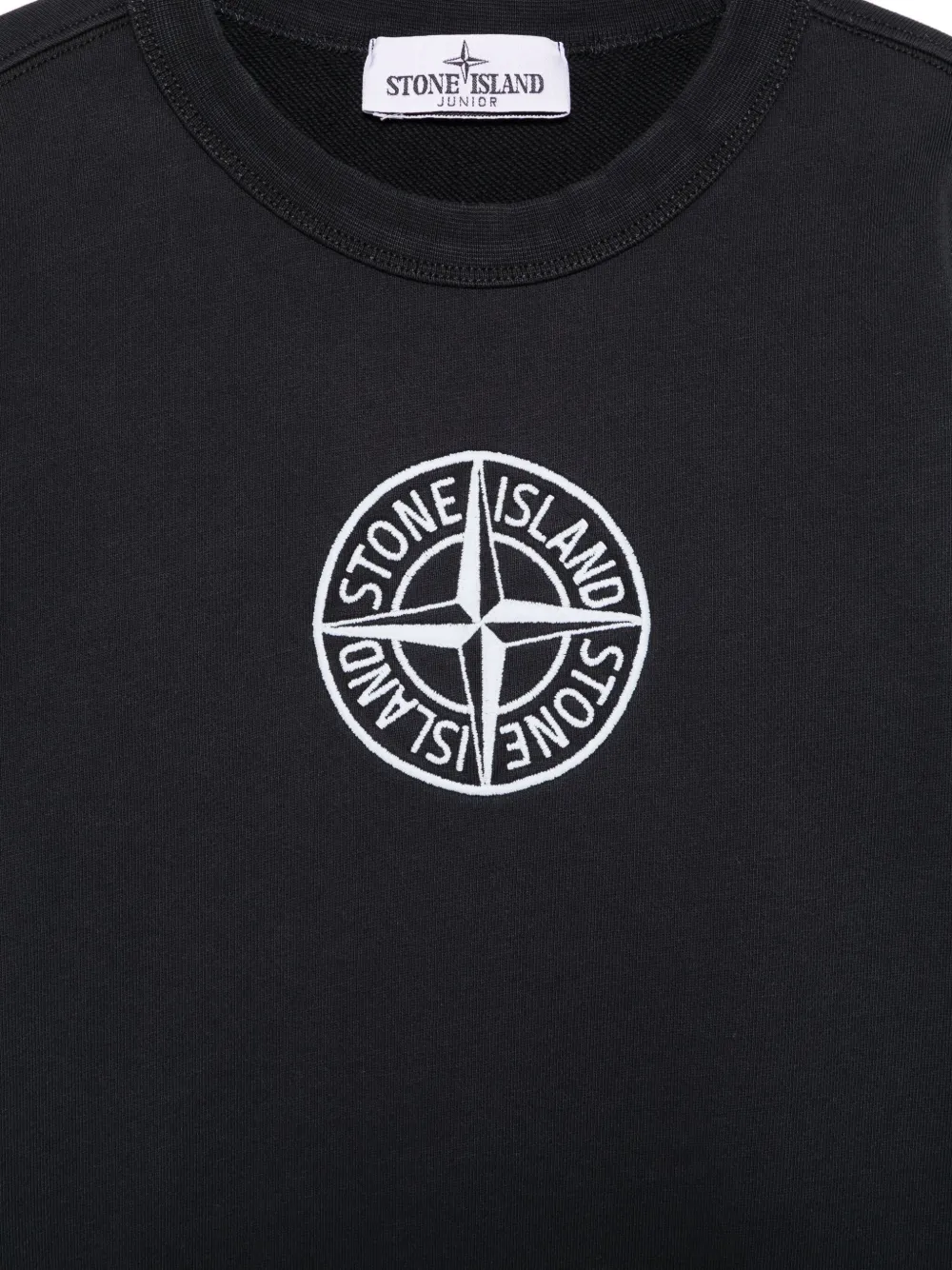 Stone Island Junior Sweater met Compass-borduurwerk Blauw