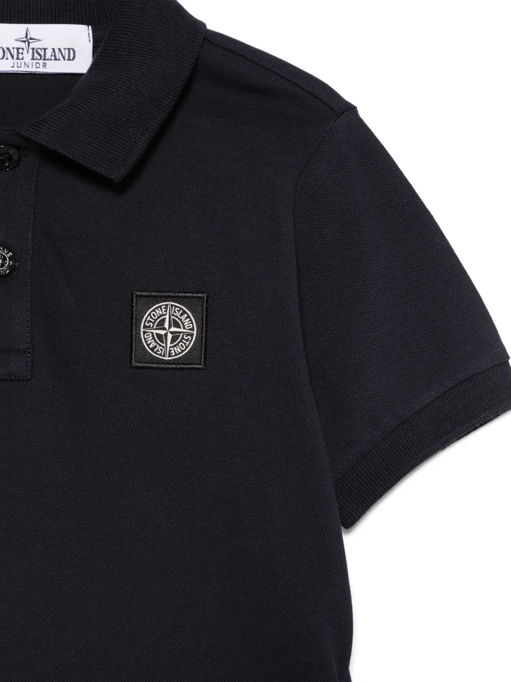 Stone Island Junior Poloshirt met Compass-logopatch Blauw