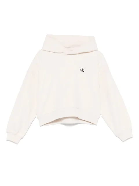 Calvin Klein Kids هودي بشعار مخيوط
