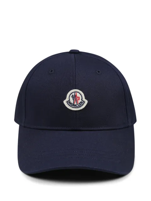 Moncler Enfant casquette en coton à patch logo