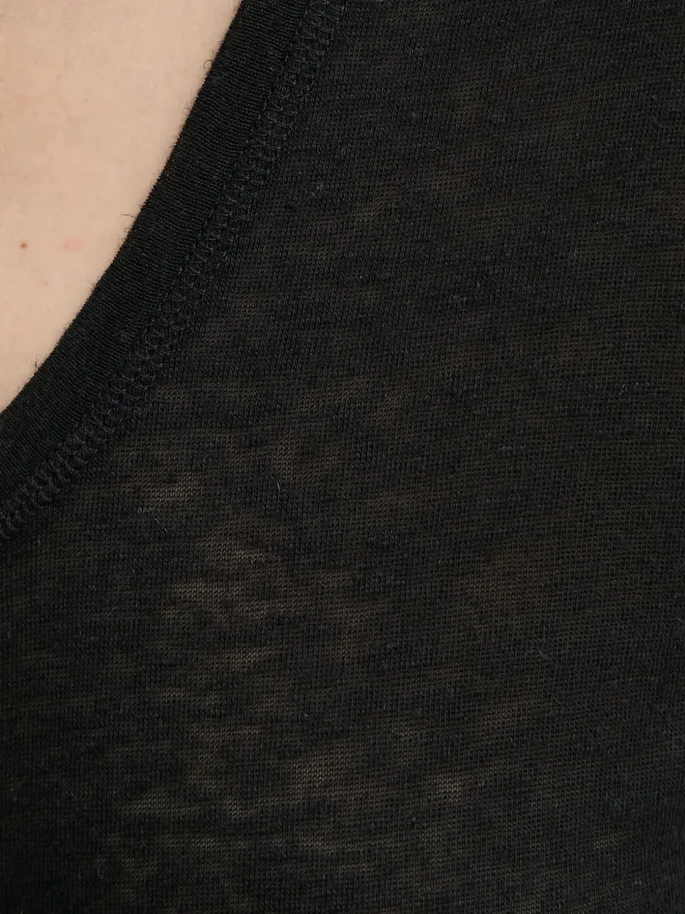 By Malene Birger Tanktop met diepe ronde hals Zwart