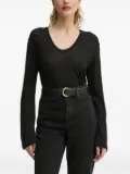 By Malene Birger scoop-neck top - Black