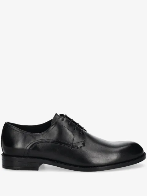 BOSS leather derby shoes with stitching details