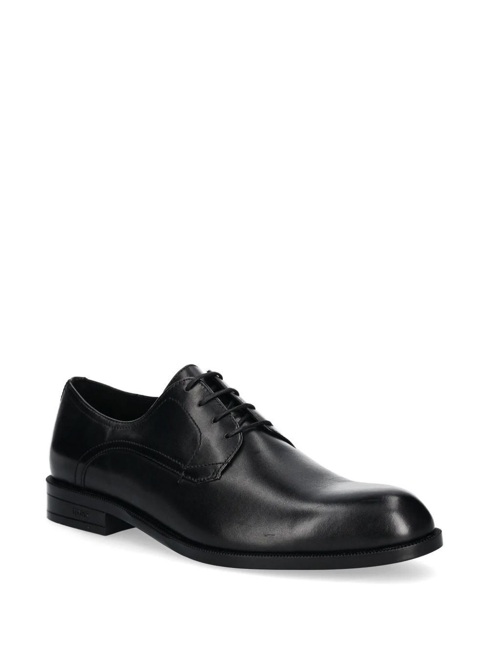 BOSS leather Derby shoes - Zwart