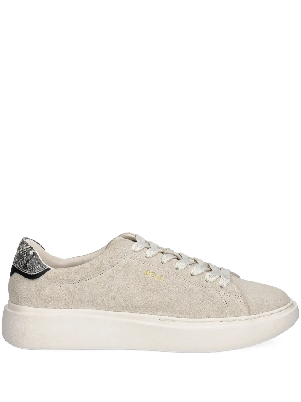 BOSS suede sneakers Beige