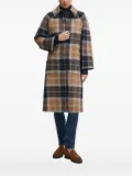 Barbour Kira checked single-breasted coat - Blue