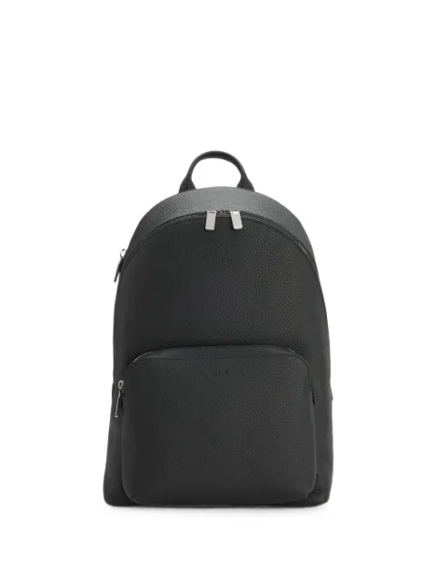 BOSS grained leather backpack 