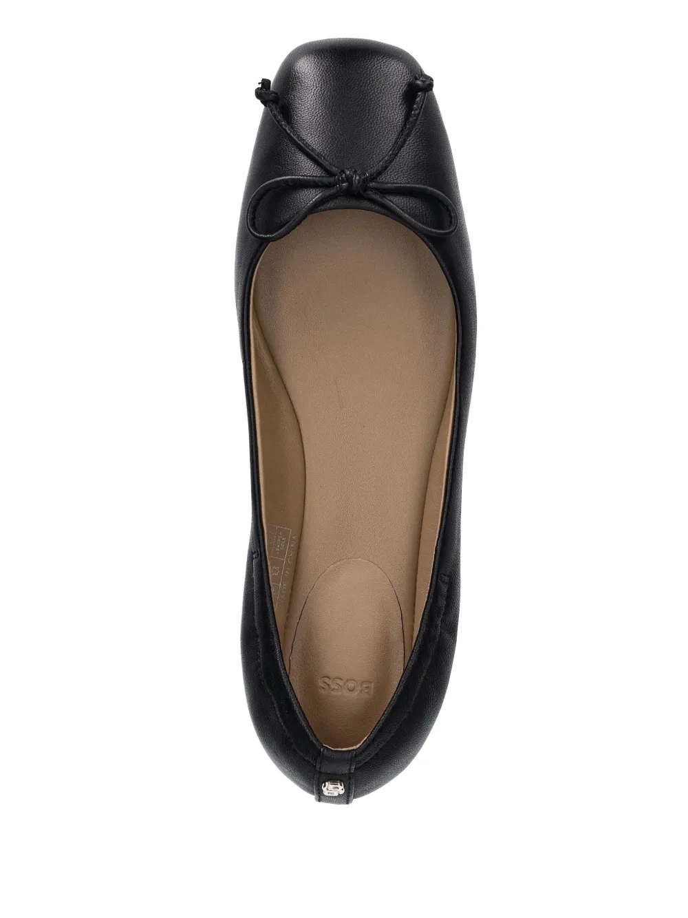 BOSS bow-detail ballet flats Black