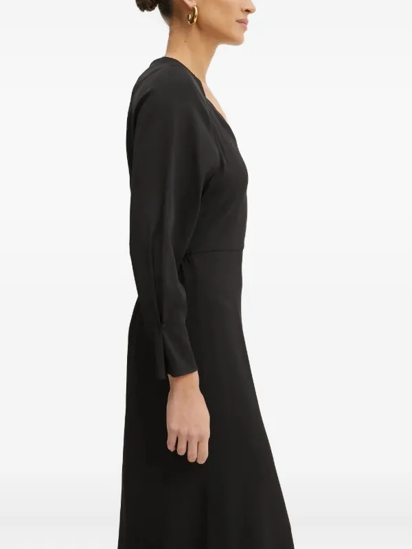 Hugo Boss■BOSS Womenswear■Vネックドレス BOSS - V-neck dress in stretch fabric - White