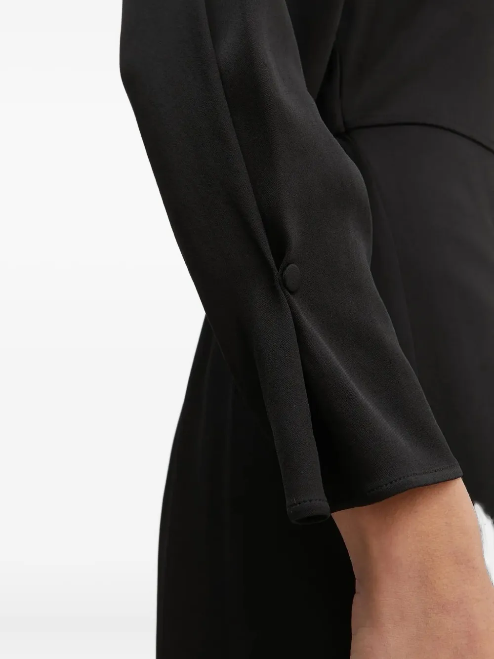 Hugo Boss V-neck Midi Dress In Black