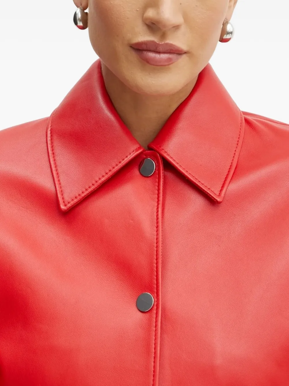 Hugo Boss Button-fastening Jacket In Red
