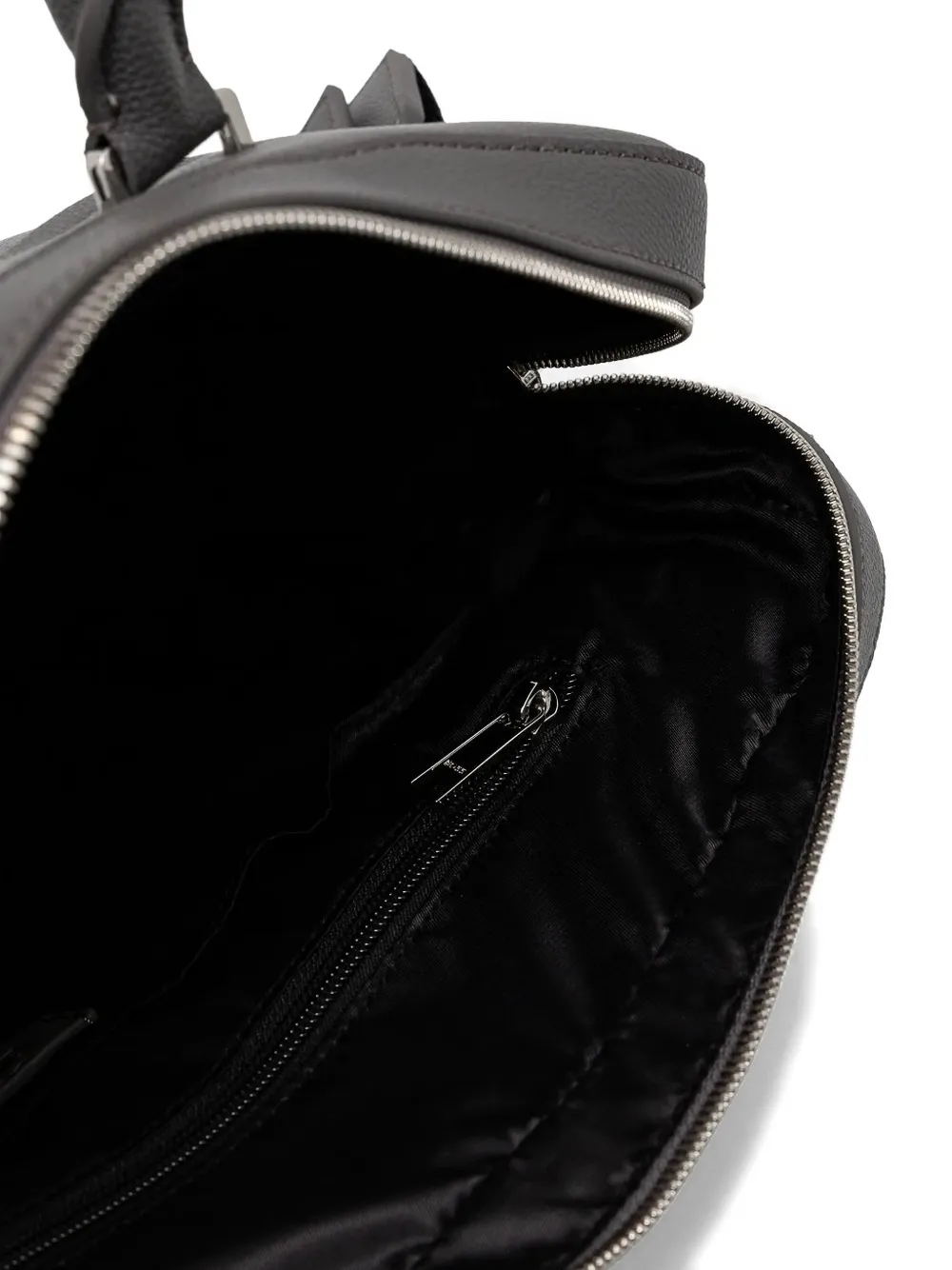Hugo Boss Textured Leather Briefcase In Gray