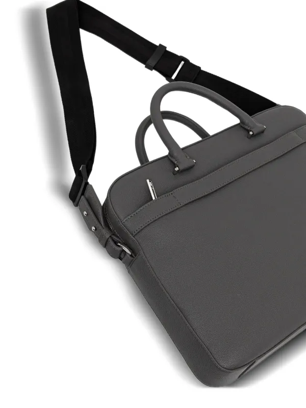 BOSS グレー ビジネスバッグ　ハンドバッグ　新品 BOSS レザービジネスバッグ | グレー | FARFETCH JP