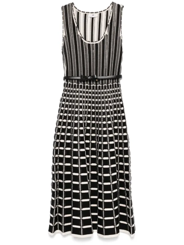 Elisabetta Franchi ラッフル ドレス | ブラック | FARFETCH JP