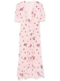 Alessandra Rich floral midi dress - Pink