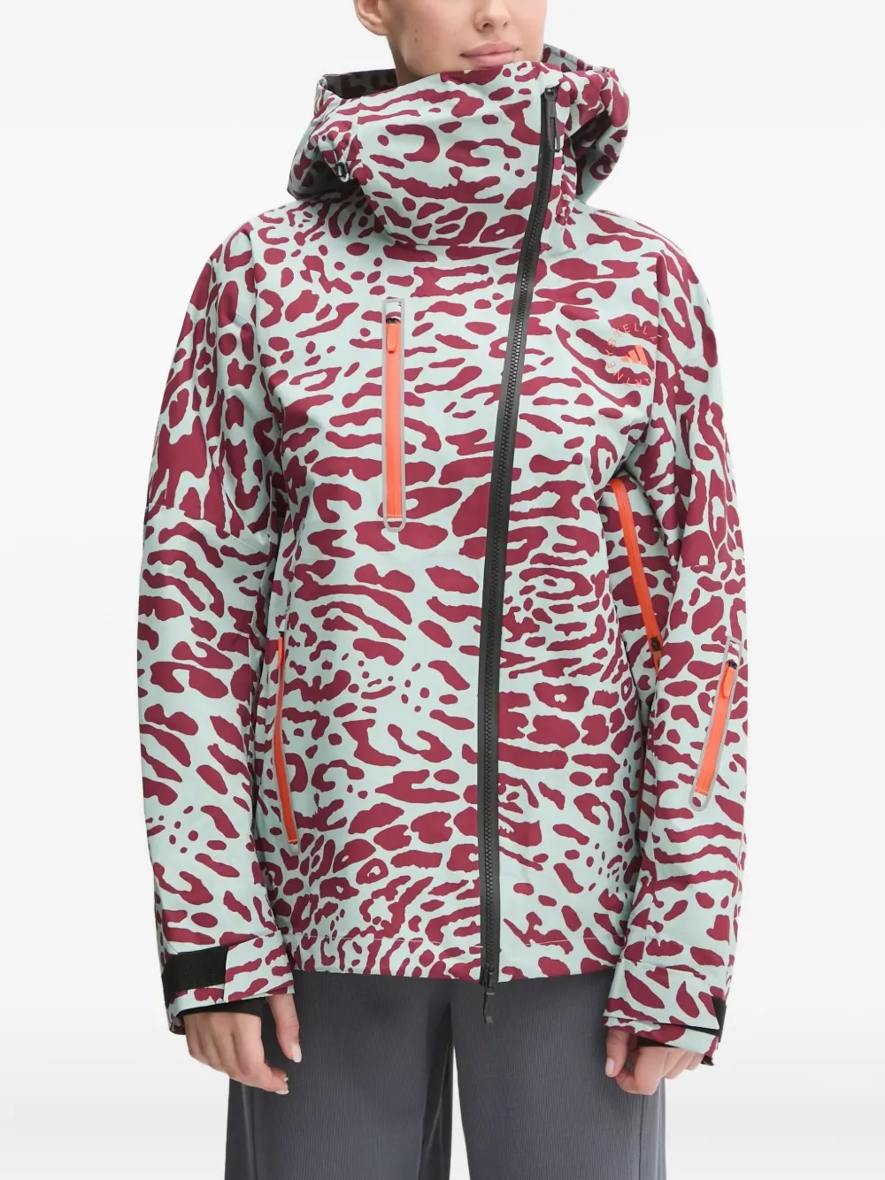 Adidas by Stella McCartney leopard-print jacket - Groen