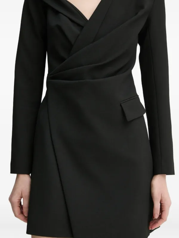 A.L.C. Draped asymmetric-shoulder Mini Dress | Black | FARFETCH SG