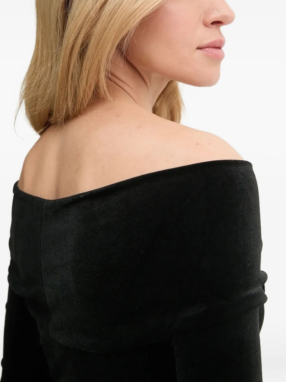 AllSaints Off-shoulder mini-jurk Zwart