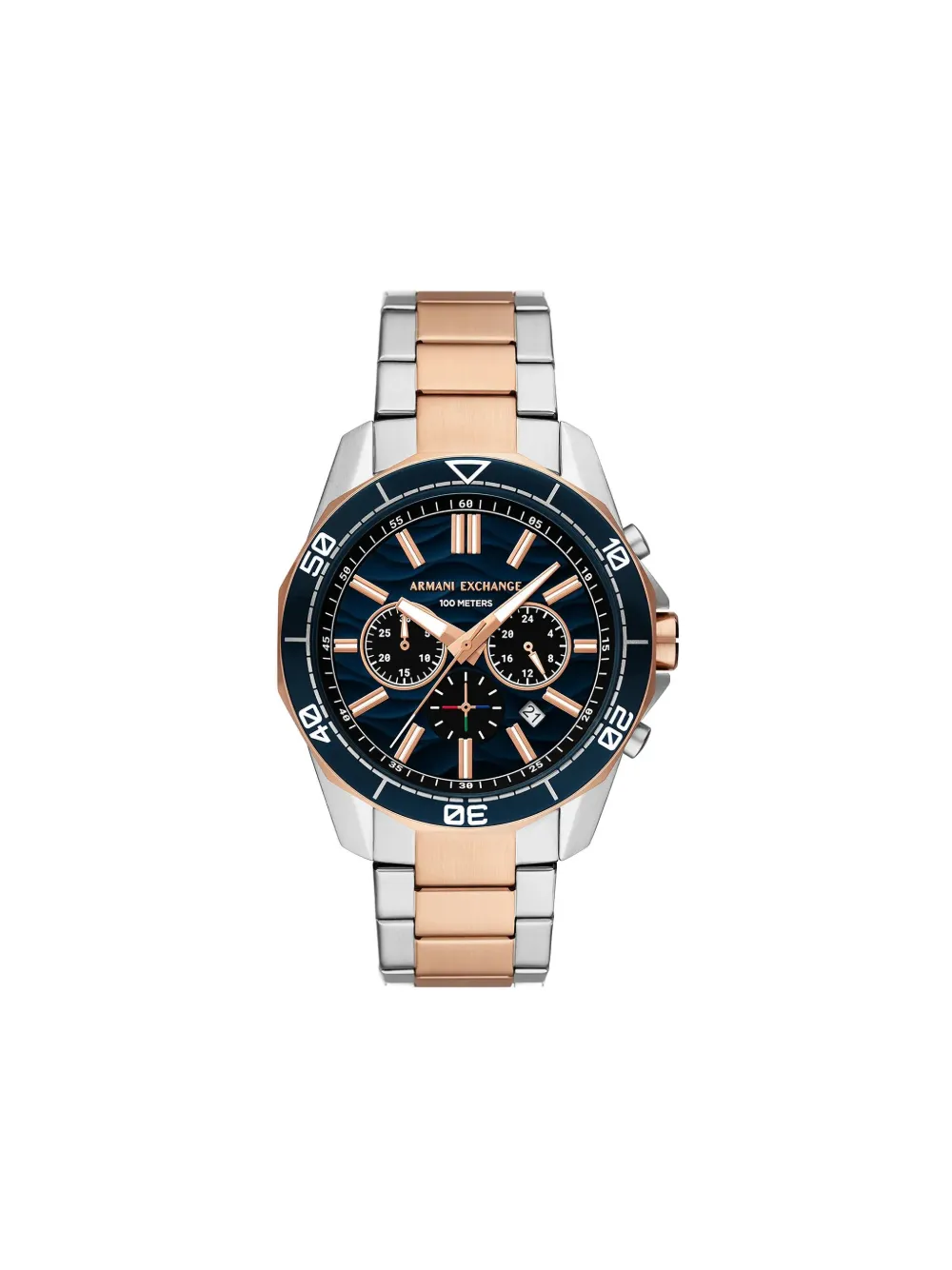 Armani Exchange logo-detail 44mm watch - Blu