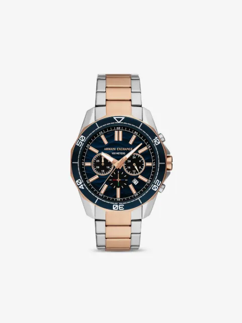 Armani Exchange logo-detail 44mm watch
