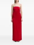 A.L.C. strapless satin maxi dress - Red