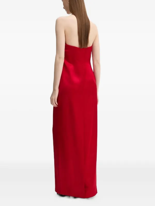 A.l.c. Strapless Satin Maxi Dress - Red