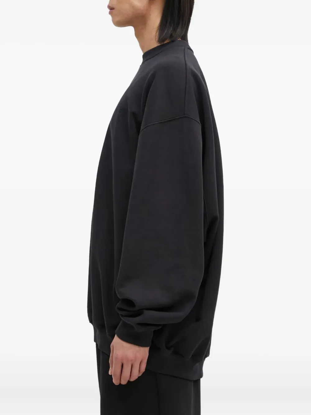 VETEMENTS logo-embroidered crew-neck sweatshirt Zwart